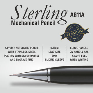 A811AE-STERLING 0.5MM MEC.PENCIL BLACK BDY (WEB)