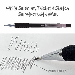 AM13-A AUTO PENCIL 1.3MM BLK BDY 1PC BOX (WEB)