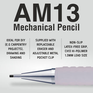 AM13-S AUTO PENCIL 1.3MM MILK BLU BDY 1PC BOX(WEB)