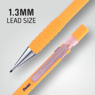 AM13-G AUTO PENCIL 1.3MM YELLOW BDY 1PC BOX (WEB)