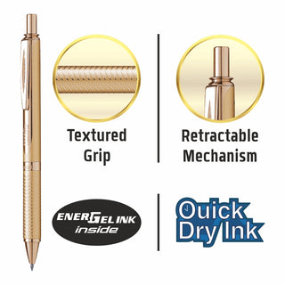 BL407 ENERGEL METAL -GOLD BODY BLUE INK (WEB)