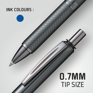 BL407 ENERGEL METAL-MET BLACK BODY BLUE INK