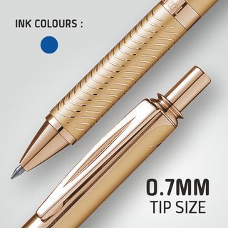 BL407 ENERGEL METAL -GOLD BODY BLUE INK (WEB)