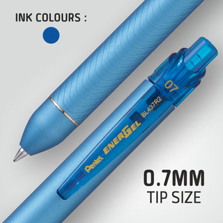 BL437R2 Energel Click 1PC Blister Met.BLUE Bdy BLUE INK (WEB)