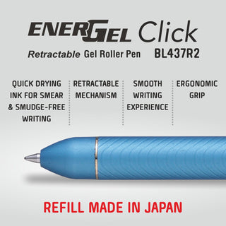 BL437R2 Energel Click 1PC Blister Met.BLUE Bdy BLUE INK (WEB)