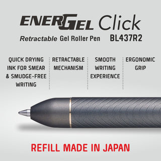BL437R2 Energel Click 1PC Blister Met.Grey Bdy Black INK (WEB)