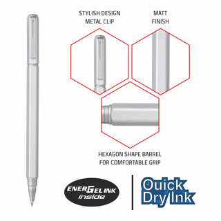 BL6672CE ENERGEL SILVER BDY BLU INK (WEB)