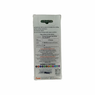 BLN415 ENERGEL(GREY)5PC SET GREEN INK (WEB)