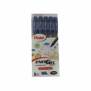 BLN415 ENERGEL(GREY)5PC SET BLUE(C)INK (WEB)