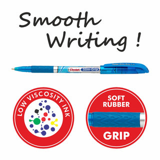 SLIMGRIP  1.0MM BALL PEN 10PC SET BLUE INK (WEB)