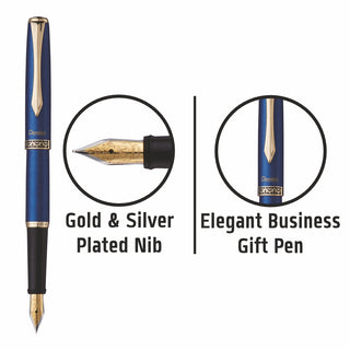 F700CM-STRLNG M.TIP FOUNTAIN PEN BLUE BDY BLUE INK(WEB)
