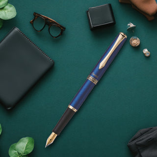 F700CM-STRLNG M.TIP FOUNTAIN PEN BLUE BDY BLUE INK(WEB)