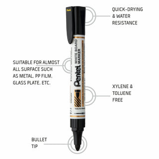MW45 WB MARKER -10PC BOX BLACK(A)INK (WEB)