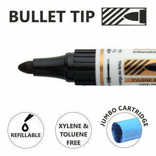 MW46 WB MARKER -10PC BOX BLACK(A)INK (WEB)