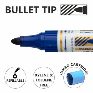 MW46 WB MARKER -10PC BOX BLUE(C)INK (WEB)