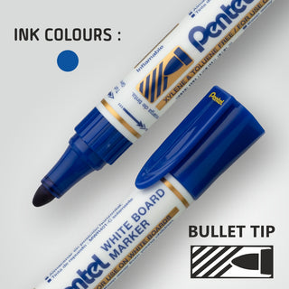 MW46 WB MARKER -10PC BOX BLUE(C)INK (WEB)