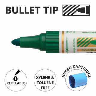 MW46 WB MARKER -10PC BOX GREEN(D)INK (WEB)