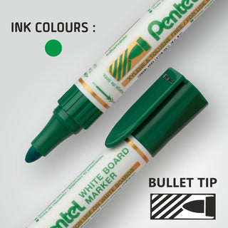 MW46 WB MARKER -10PC BOX GREEN(D)INK (WEB)