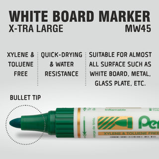 MW45 WB MARKER -10PC BOX GREEN(D)INK (WEB)