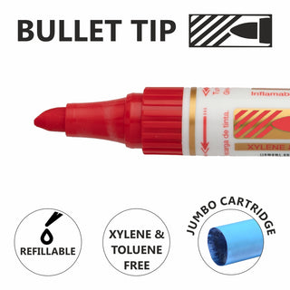MW46 WB MARKER -10PC BOX RED(B)INK (WEB)