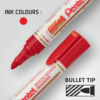 MW46 WB MARKER -10PC BOX RED(B)INK (WEB)