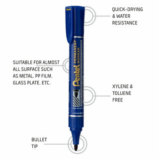 N450 PM MARKER -10PC BOX BLUE(C)INK (WEB)