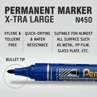 N450 PM MARKER -10PC BOX BLUE(C)INK (WEB)
