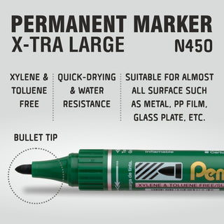 N450 PM MARKER -10PC BOX GREEN(D)INK (WEB)