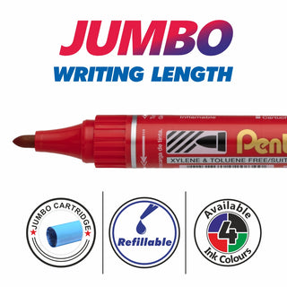 N450 PM MARKER -10PC BOX RED(B)INK (WEB)