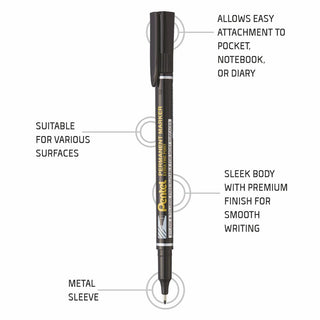 NF450-0.6 PM MARKER -10PC BOX BLACK(A)INK (WEB)