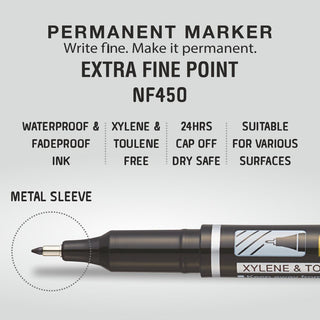 NF450-0.6 PM MARKER -10PC BOX BLACK(A)INK (WEB)
