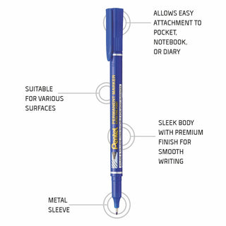 NF450-0.6 PM MARKER -10PC BOX BLUE(C)INK (WEB)