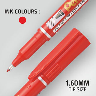 NF450-0.6 PM MARKER -10PC BOX RED(B)INK (WEB)