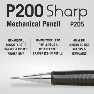 P205-A 0.5MM AUTO PENCIL BLACK BDY1PC BOX(WEB)