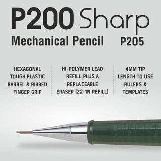 P205-D 0.5MM AUTO PENCIL GREEN BDY 1PC BOX(WEB)