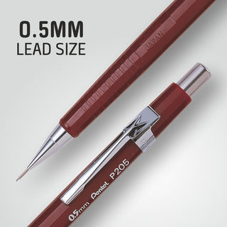 P205-B 0.5MM AUTO PENCIL RED BDY 1PC BOX(WEB)