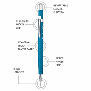 P207-C 0.7MM AUTO PENCIL BLUE BDY (WEB)