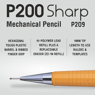 P209-G 0.9MM AUTO PENCIL YELLOW BDY 1PC BOX(WEB)