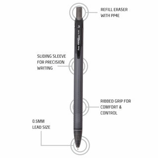 PL435 0.5MM PENCIL 1PC PCH BLACK BODY (WEB)