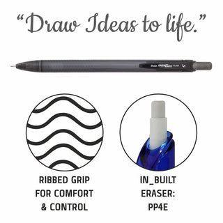 PL435 0.5MM PENCIL 1PC PCH BLACK BODY (WEB)