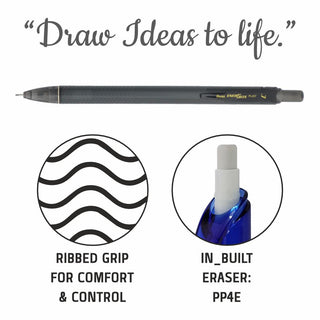 PL437 0.7MM PENCIL 1PC PCH BLACK BODY (WEB)