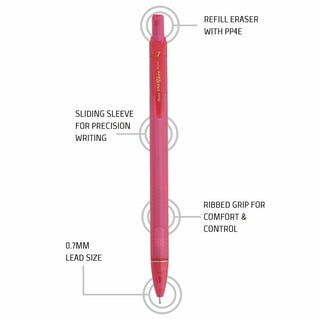 PL437 0.7MM PENCIL 1PC PCH PINK BODY (WEB)