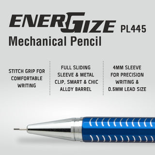 PL445 0.5MM M.PENCIL 1PC BOX BLUE BODY (WEB)