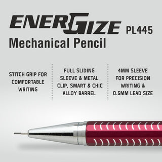 PL445 0.5MM M.PENCIL 1PC BOX RED BODY (WEB)