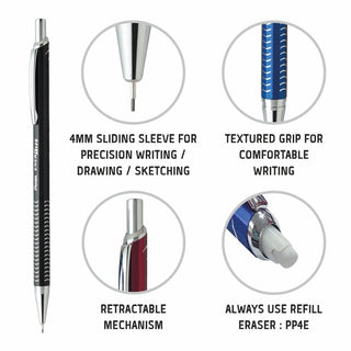 PL447 0.7MM M.PENCIL 1PC BOX BLACK BODY (WEB)