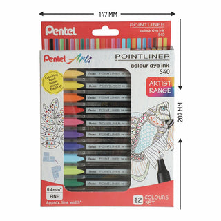 S40 POINTLINER INK PEN 12PC SET-1 (WEB)