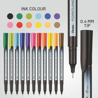 S40 POINTLINER INK PEN 12PC SET-1 (WEB)