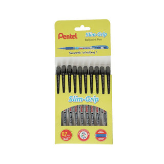 SLIMGRIP  1.0 MM BALL PEN 10PC SET BLACK INK (WEB)