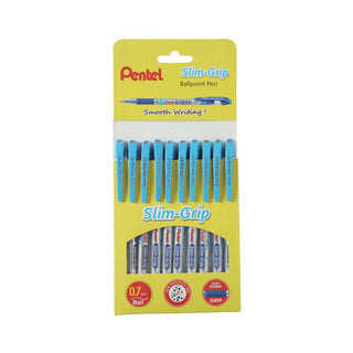 SLIMGRIP  1.0MM BALL PEN 10PC SET BLUE INK (WEB)