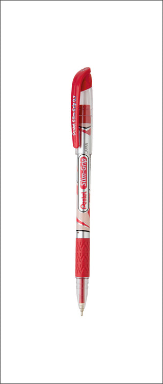 SLIMGRIP 0.7 MM BALL PEN 10PC SET RED INK (WEB)